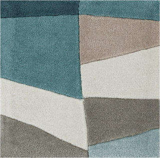 Surya Cosmopolitan COS-9187 Teal Hand Tufted Area Rug 16'' Sample Swatch