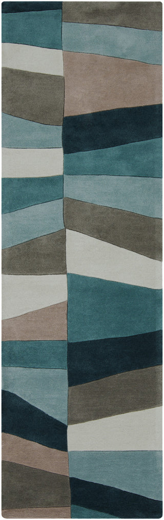 Surya Cosmopolitan COS-9187 Teal Area Rug 2'6'' x 8' Runner