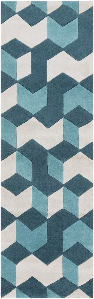 Surya Cosmopolitan COS-9189 Teal Area Rug 2'6'' x 8' Runner