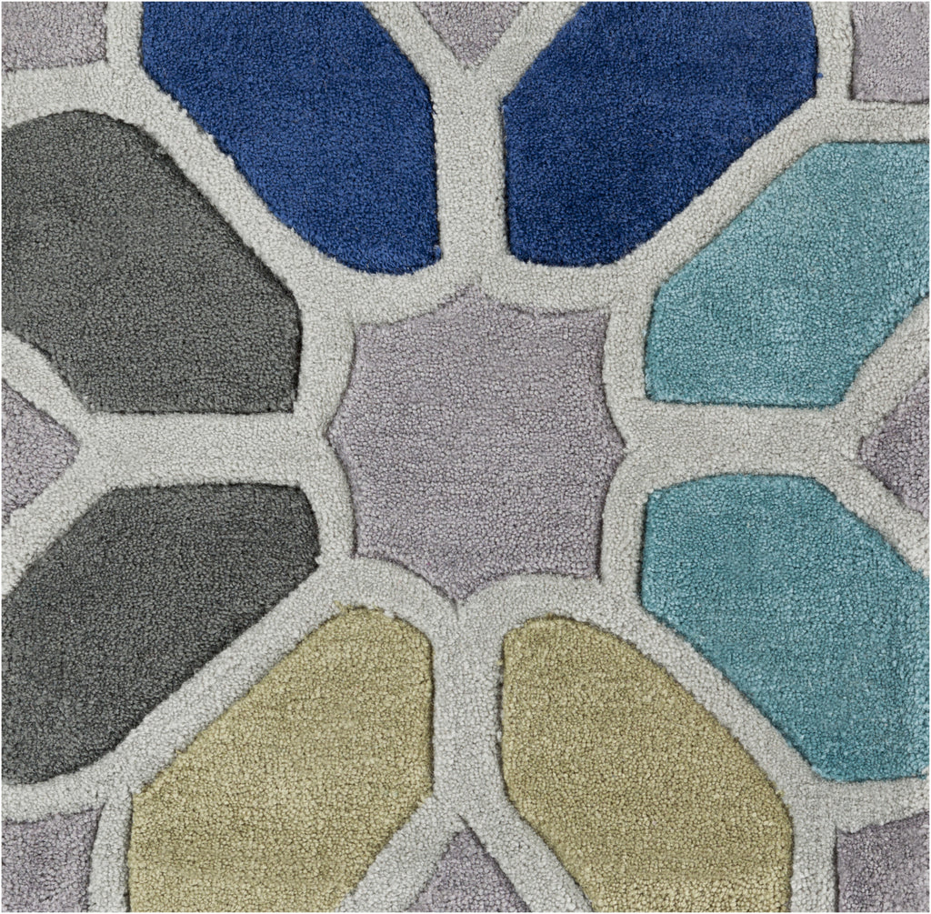 Surya Cosmopolitan COS-9193 Cobalt Hand Tufted Area Rug 16'' Sample Swatch