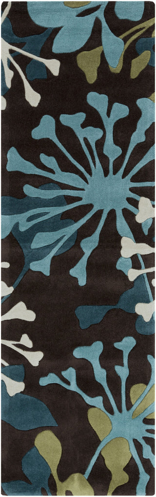 Surya Cosmopolitan COS-9198 Teal Area Rug 2'6'' x 8' Runner