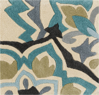 Surya Cosmopolitan COS-9209 Teal Hand Tufted Area Rug 16'' Sample Swatch