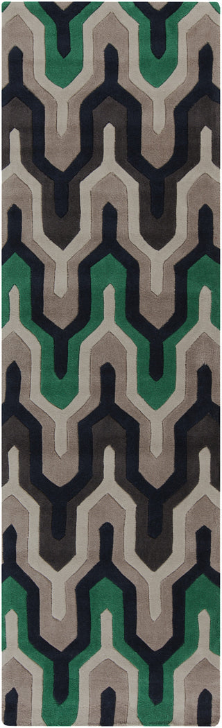 Surya Cosmopolitan COS-9213 Emerald/Kelly Green Area Rug 2'6'' X 8' Runner