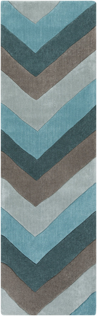 Surya Cosmopolitan COS-9218 Teal Area Rug 2'6'' x 8' Runner