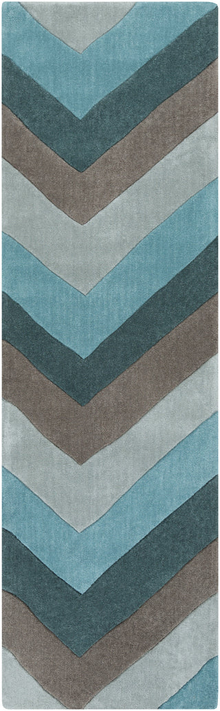 Surya Cosmopolitan COS-9218 Teal Area Rug 2'6'' X 8' Runner