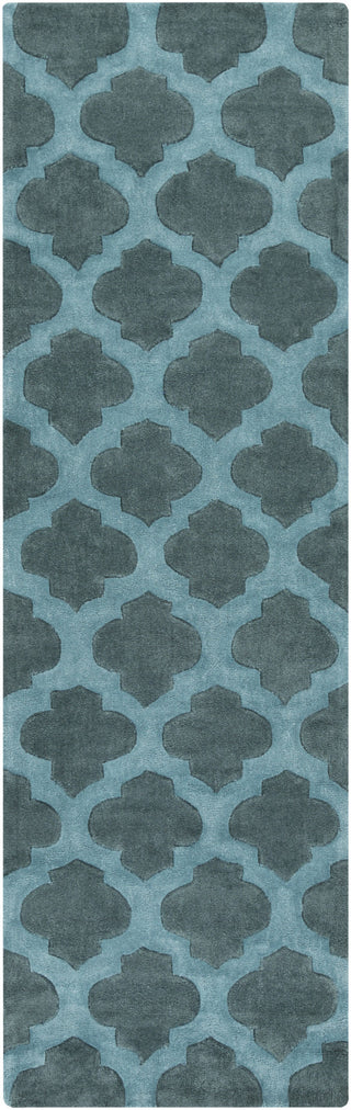 Surya Cosmopolitan COS-9225 Teal Area Rug 2'6'' x 8' Runner