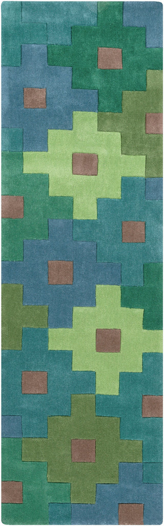 Surya Cosmopolitan COS-9230 Emerald/Kelly Green Area Rug 2'6'' x 8' Runner