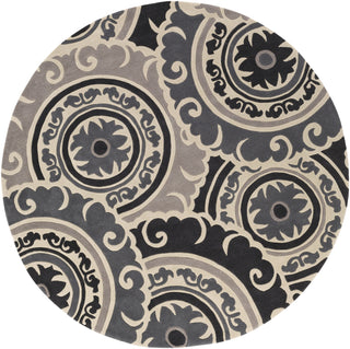 Surya Cosmopolitan COS-9268 Black Area Rug 8' Round