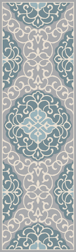 Cosmopolitan COS-9289 Blue Area Rug by Surya 2'6'' X 8' Runner