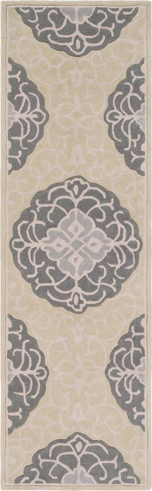 Surya Cosmopolitan COS-9302 Moss Medium Gray Taupe Cream Area Rug Runner Image