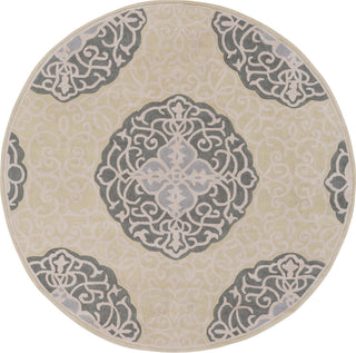 Surya Cosmopolitan COS-9302 Moss Medium Gray Taupe Cream Area Rug Round Image