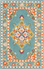 Surya Cosmopolitan COS-9308 Teal Mustard Burnt Orange Bright Khaki Cream Dark Green Purple Area Rug Mirror main image