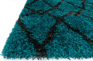 Loloi Cosma HCO01 Blue / Charcoal Area Rug Corner Shot