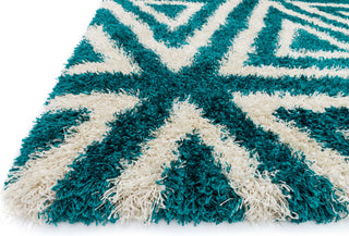 Loloi Cosma HCO02 Blue / Ivory Area Rug Corner Shot