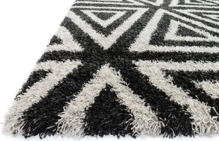 Loloi Cosma HCO02 Charcoal / Ivory Area Rug Corner Shot