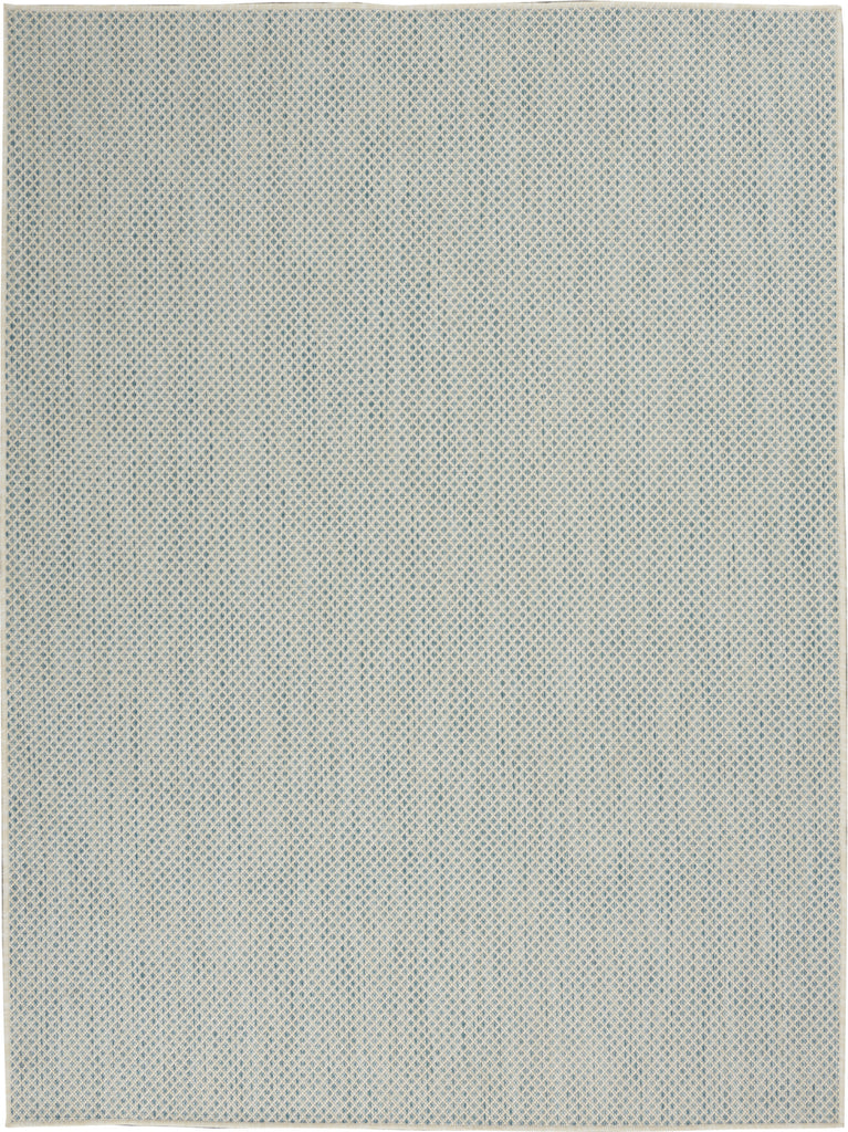 Nourison Courtyard COU01 Ivory Aqua Area Rug