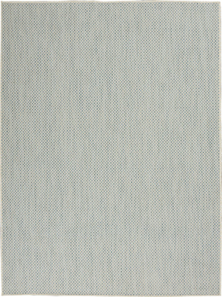 Nourison Courtyard COU01 Ivory Aqua Area Rug