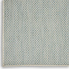 Nourison Courtyard COU01 Ivory Aqua Area Rug