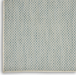 Nourison Courtyard COU01 Ivory Aqua Area Rug