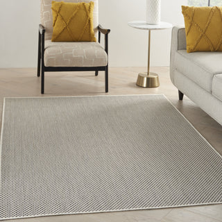 Nourison Courtyard COU01 Ivory Charcoal Area Rug