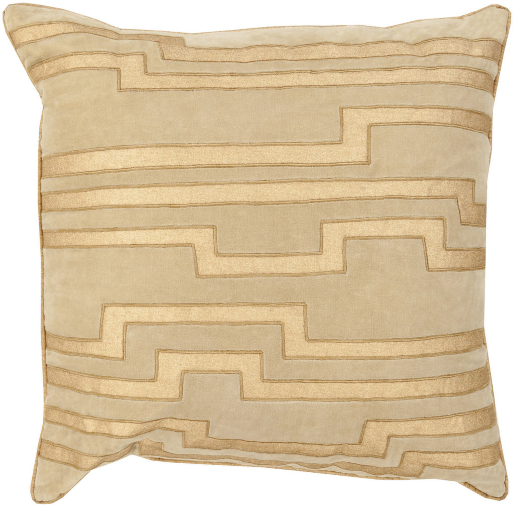 Surya Velocity Charming Key Print COV-002 Pillow by Candice Olson 18 X 18 X 4 Down filled