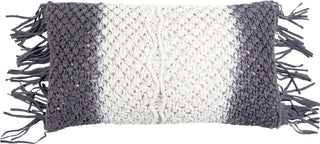 Rizzy Pillows T13159 White Gray