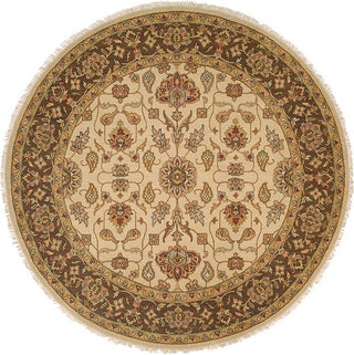 Kalaty Caspian CP-812 Ivory/Brown Area Rug Round