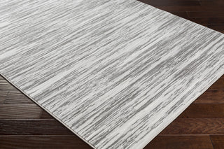Surya Contempo CPO-3844 Light Gray White Charcoal Area Rug Corner Image