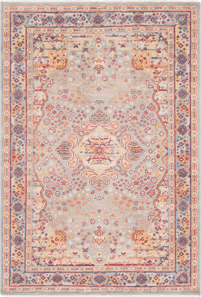 Surya Cappadocia CPP-5023 Sage Light Gray Dark Red Saffron Burnt Orange Charcoal Denim Khaki Area Rug main image