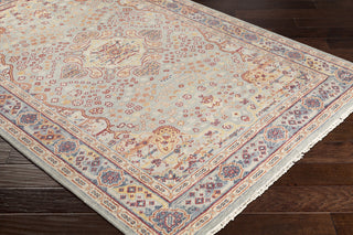 Surya Cappadocia CPP-5023 Sage Light Gray Dark Red Saffron Burnt Orange Charcoal Denim Khaki Area Rug Corner Image