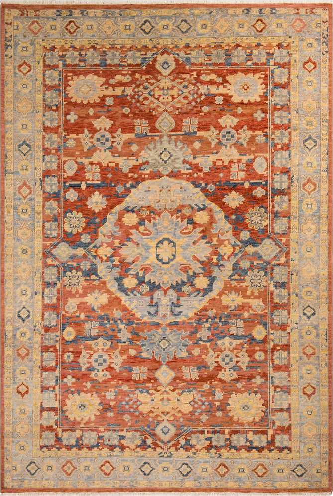 Surya Cappadocia CPP-5026 Rust Clay Light Gray Medium Wheat Cream Navy Denim Sage Area Rug main image