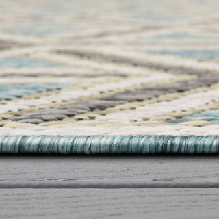 Karastan Drew and Jonathan Outdoor Cranleigh Tourmaline Area Rug Detail Image