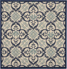 Nourison Caribbean CRB02 Ivory Navy Area Rug