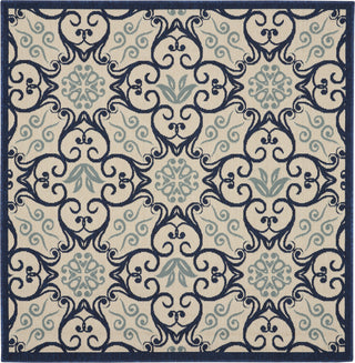 Nourison Caribbean CRB02 Ivory Navy Area Rug