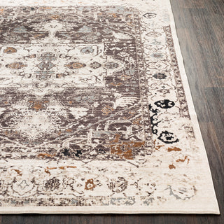 Surya Crescendo CRC-1010 Dark Brown Charcoal Khaki Silver Gray Camel Beige Area Rug Detail Image