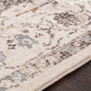 Surya Crescendo CRC-1010 Dark Brown Charcoal Khaki Silver Gray Camel Beige Area Rug Texture Image