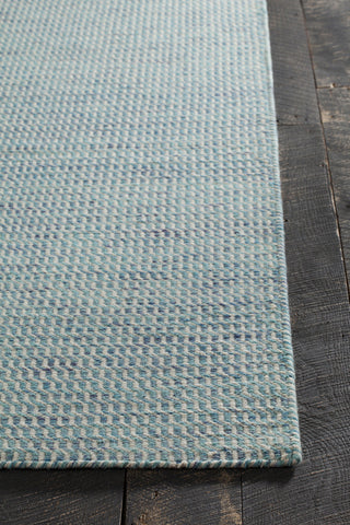 Chandra Crest CRE-33503 Blue/White Area Rug Corner Shot