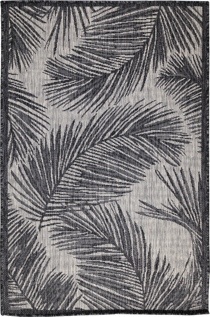 Trans Ocean Carmel 8474/48 Fronds Black Area Rug by Liora Manne