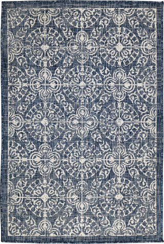 Trans Ocean Carmel 8476/33 Antique Tile Navy Area Rug by Liora Manne