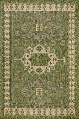 Trans Ocean Carmel 8409/06 Kilim Green Area Rug by Liora Manne