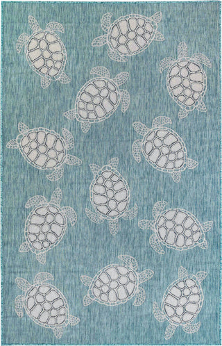 Trans Ocean Carmel 8413/04 Seaturtles Blue Area Rug by Liora Manne