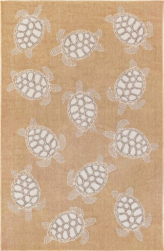 Trans Ocean Carmel 8413/12 Seaturtles Natural Area Rug by Liora Manne