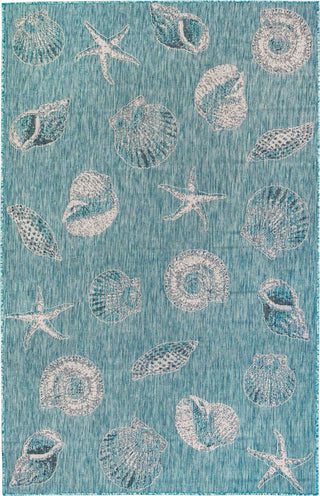 Trans Ocean Carmel 8414/04 Shells Blue Area Rug by Liora Manne