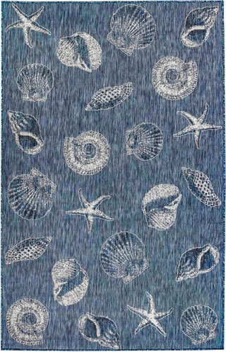 Trans Ocean Carmel 8414/33 Shells Navy Area Rug by Liora Manne