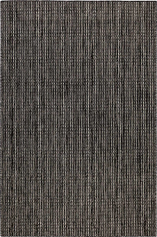 Trans Ocean Carmel 8422/48 Texture Stripe Black Area Rug by Liora Manne