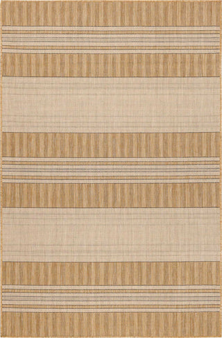 Trans Ocean Carmel 8435/12 Stripe Khaki Area Rug by Liora Manne