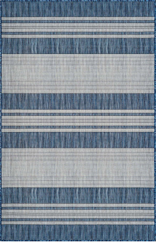 Trans Ocean Carmel 8435/33 Stripe Navy Area Rug by Liora Manne