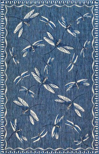 Trans Ocean Carmel 8440/33 Dragonfly Navy Area Rug by Liora Manne