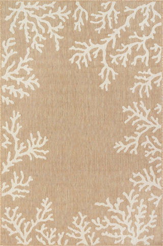 Trans Ocean Carmel 8448/12 Coral Border Beige Area Rug by Liora Manne