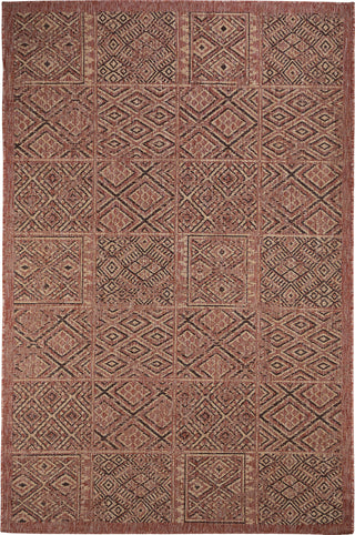 Trans Ocean Carmel 8475/24 Patchwork Kilim Red Area Rug by Liora Manne